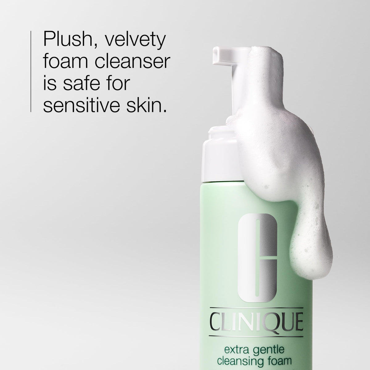 Clinique texture close-up of velvety foam demonstrating gentle cleansing action