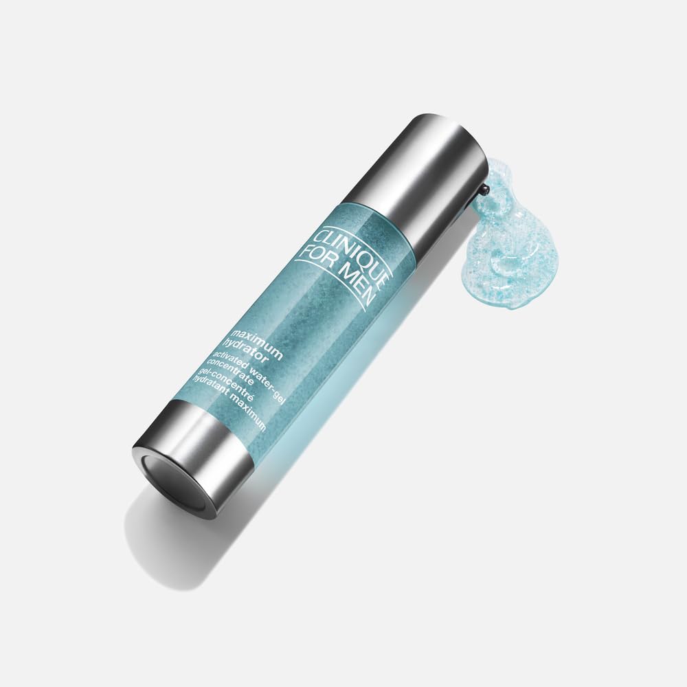 Clinique For Men gel texture close-up highlighting smooth, fast-absorbing moisture