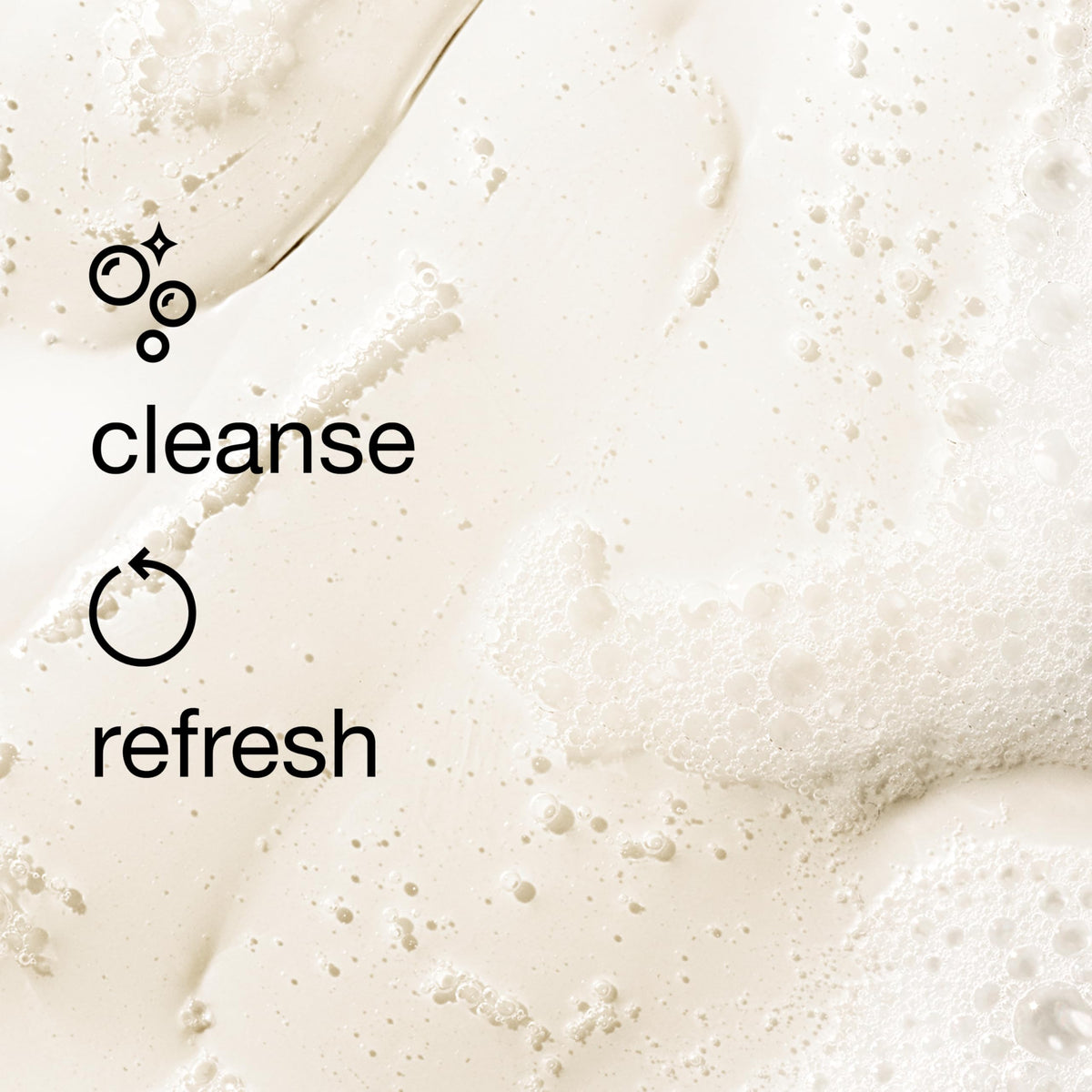 Clinique texture close-up foam demonstrating gentle oil removal benefit