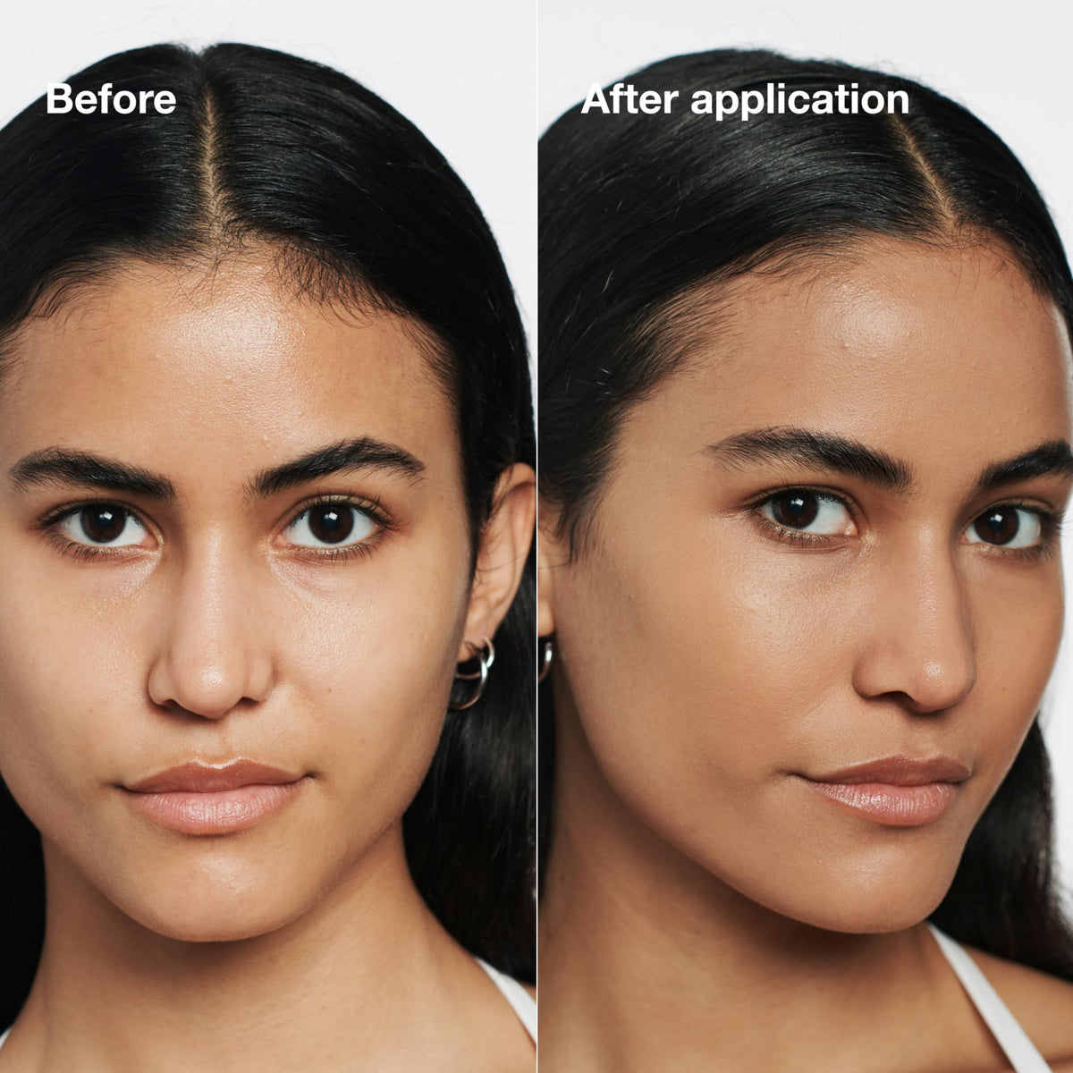 Clinique foundation applied on hand, demonstrates blendable full coverage