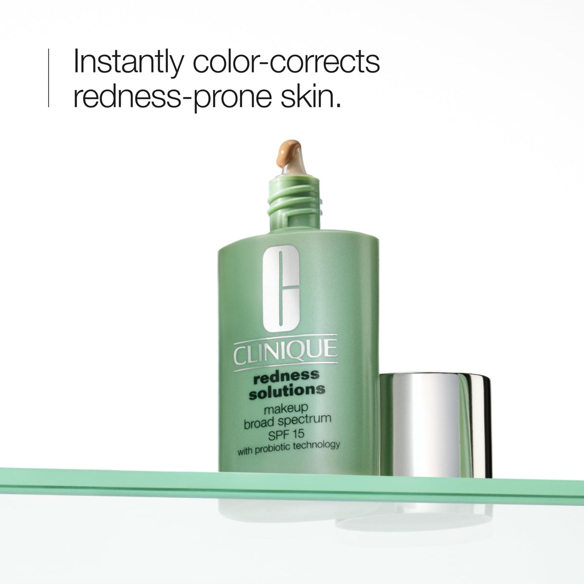 Clinique label and pump close-up highlighting ingredients and SPF protection