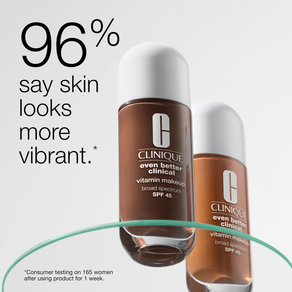 Clinique foundation bottle beside sunscreen showing combined sun protection benefit