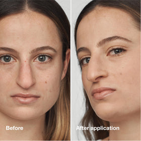 Clinique creamy foundation texture close-up showing smooth blendability