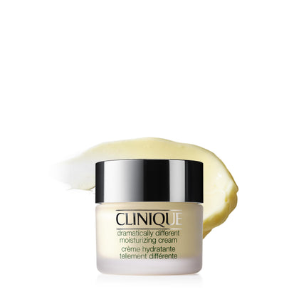 Clinique jar front view showing product packaging and easy dosing benefit