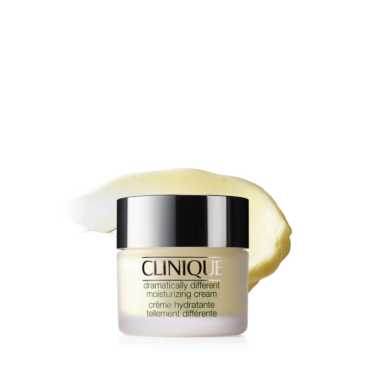 Clinique jar front view showing product packaging and easy dosing benefit
