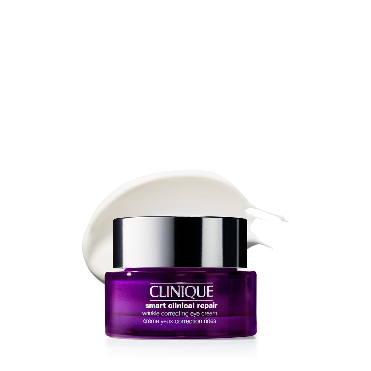 Clinique front packaging of Smart Clinical Repair eye cream showing product clarity and trust