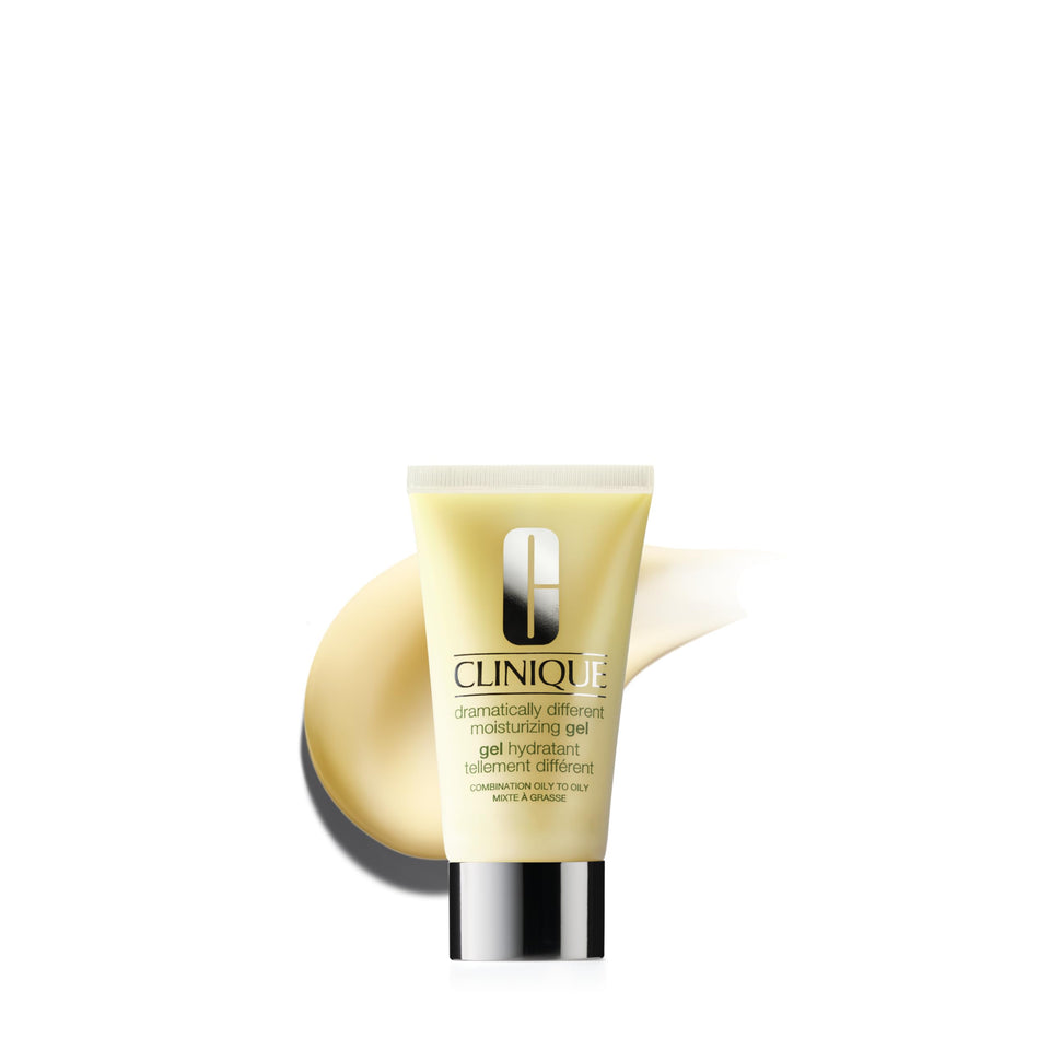 Clinique gel front packaging showing bottle and brand, promotes lightweight hydration