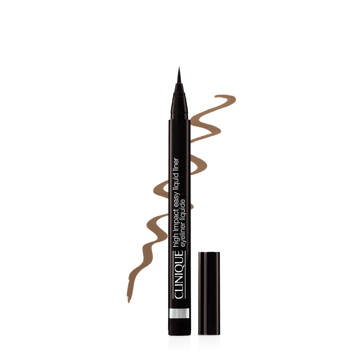 Clinique front packaging showing pen and espresso shade, clear branding and benefit
