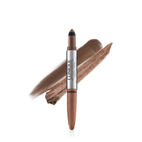 Clinique front packaging showing Double Latte dual-ended stick and benefit: quick full eye looks