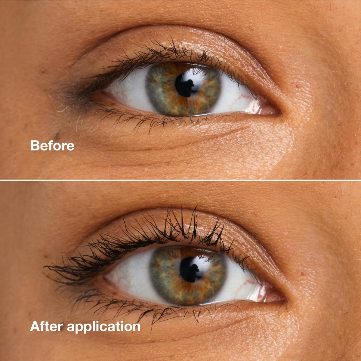 Clinique swiped texture of waterproof formula demonstrating smooth, non-clumping finish