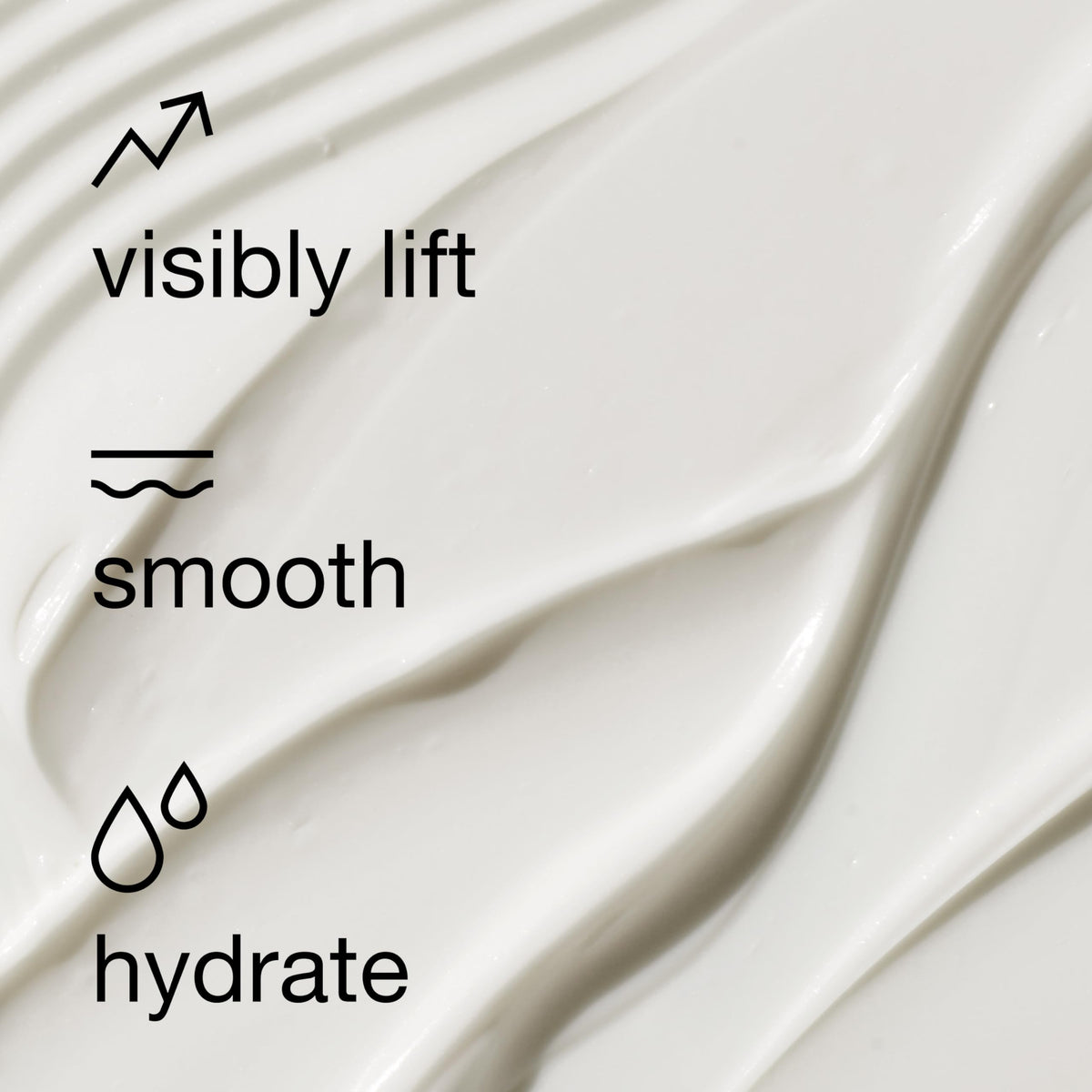 Clinique ingredient label close-up showing peptides and hyaluronic acid for targeted support