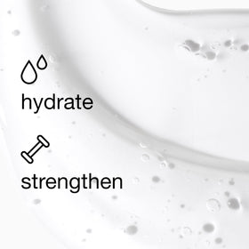 Clinique ingredients label closeup showing hyaluronic and botanical blend benefit