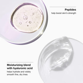 Clinique jar open with visible cream, illustrating nourishing formula and easy scoopability