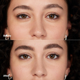 Clinique cone-shaped spoolie brush close-up for precise brow shaping