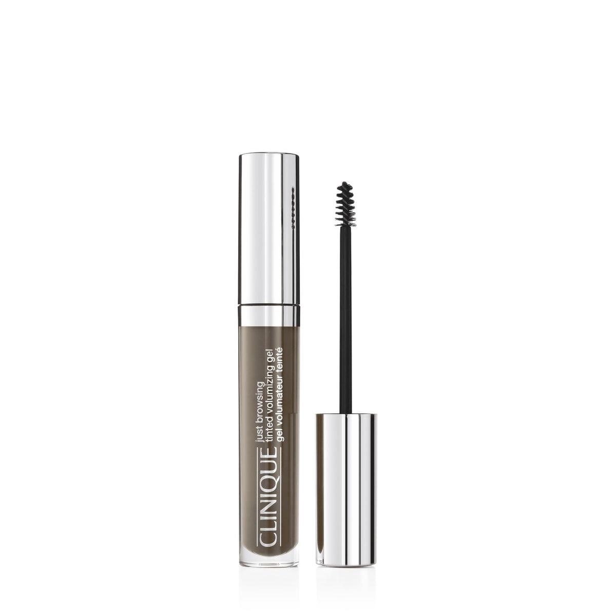 Clinique Just Browsing front packaging showing shade Dark Espresso and benefits