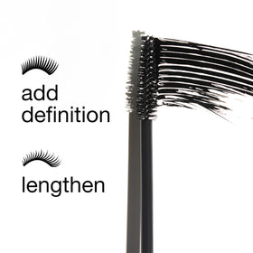 Clinique application on eye illustrating defined length and separation