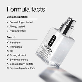 Clinique jar on bathroom sink in routine setting showing daily-use convenience benefit