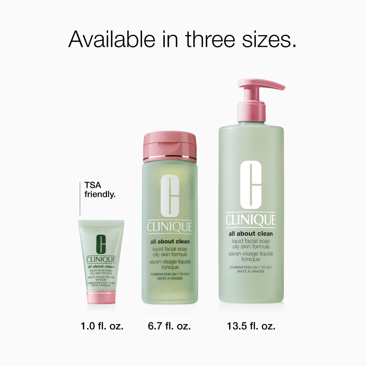 Clinique liquid soap paired with Step 2 and 3 products for system clarity
