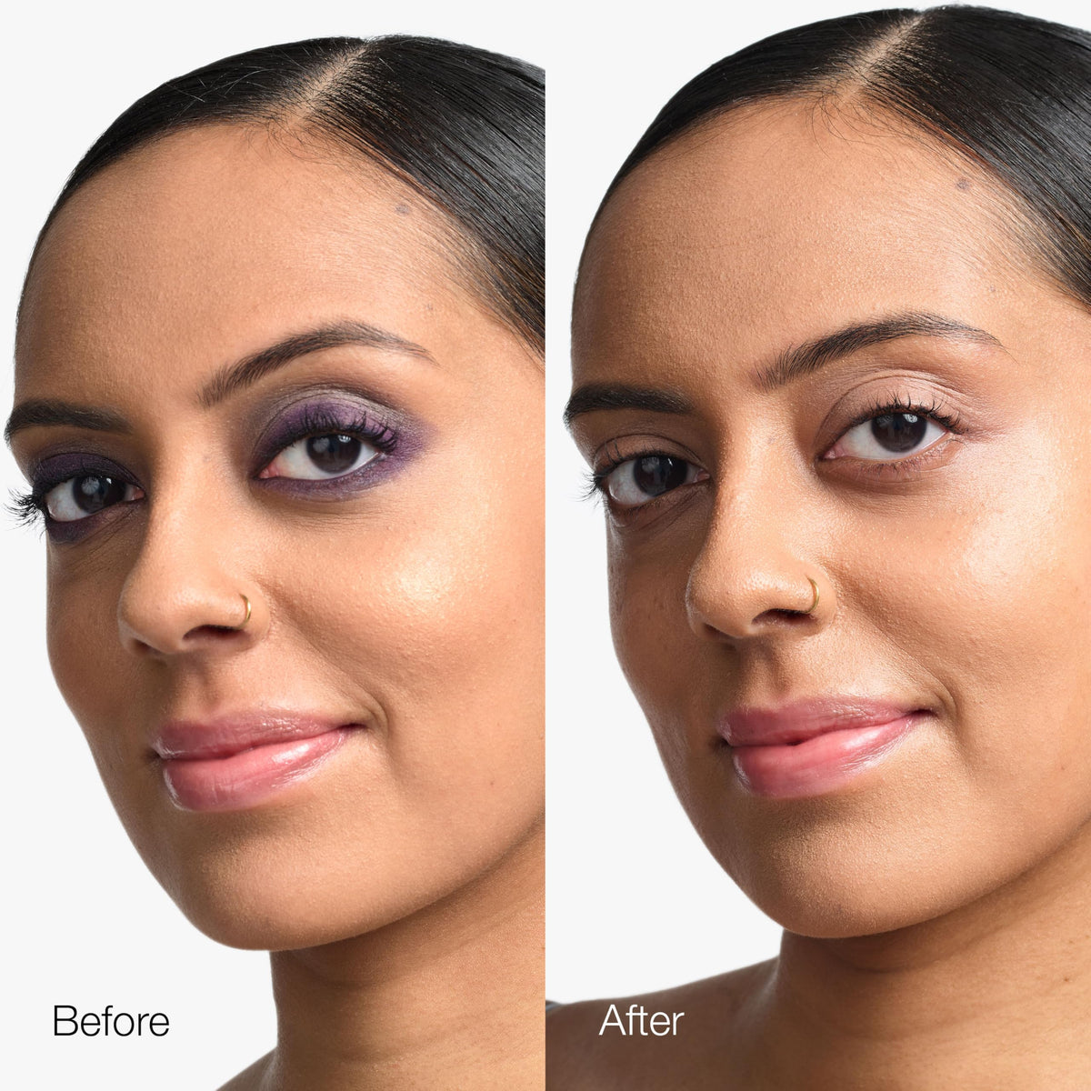 Clinique liquid texture close-up to show non-greasy formula, quick makeup breakdown