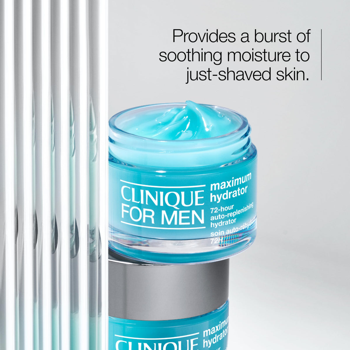Clinique gel-cream texture close-up demonstrating lightweight hydration