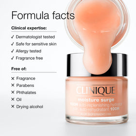 Clinique 4.2 fl oz jar next to common objects for accurate size reference