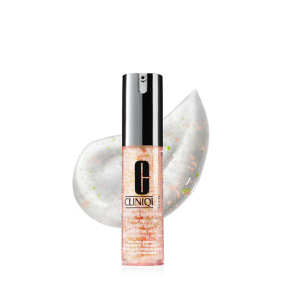 Clinique front packaging showing the moisture surge eye mini jar and branding for confident travel use