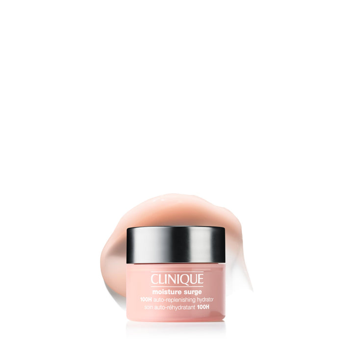 Clinique mini front packaging showing compact jar and branding, ideal for travel