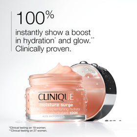 Clinique open jar texture close-up showing lightweight gel-cream benefit