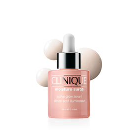 Clinique Moisture Surge serum front packaging showing product and branding benefit hydration