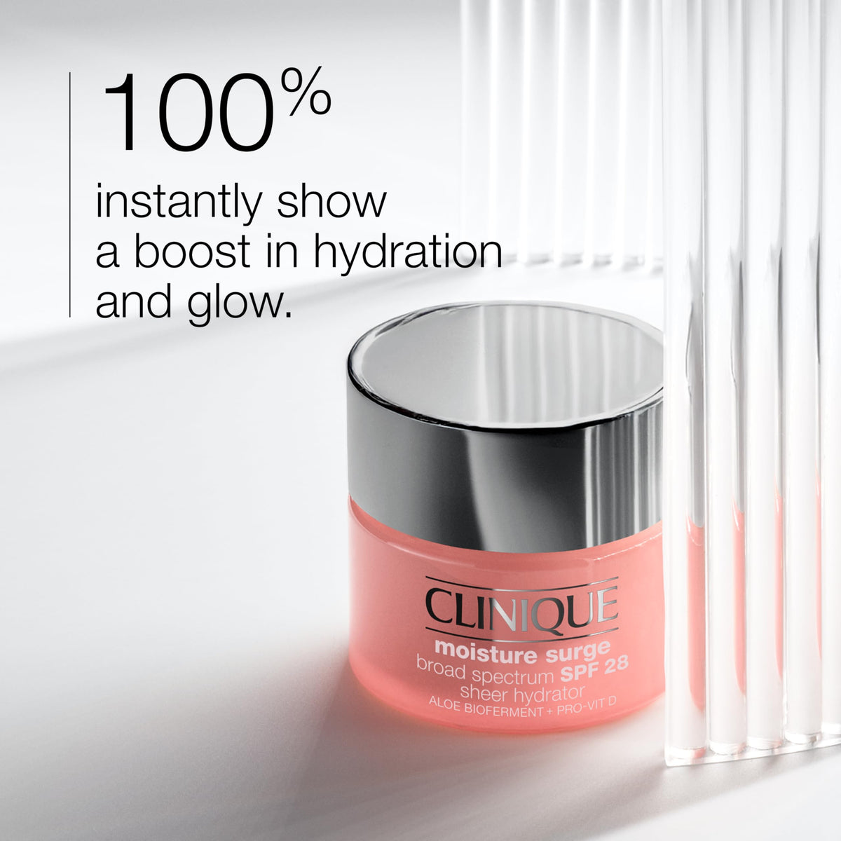 Clinique close-up of smooth sheer cream texture demonstrating fast absorption