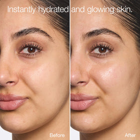 Clinique Moisture Surge used under makeup creating a smooth hydrated base for longwear benefit