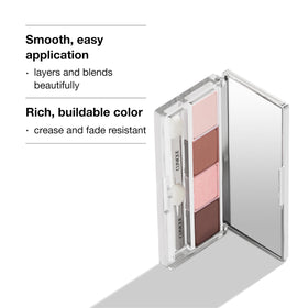 Clinique powder texture close-up highlighting smooth, blendable finish and rich payoff
