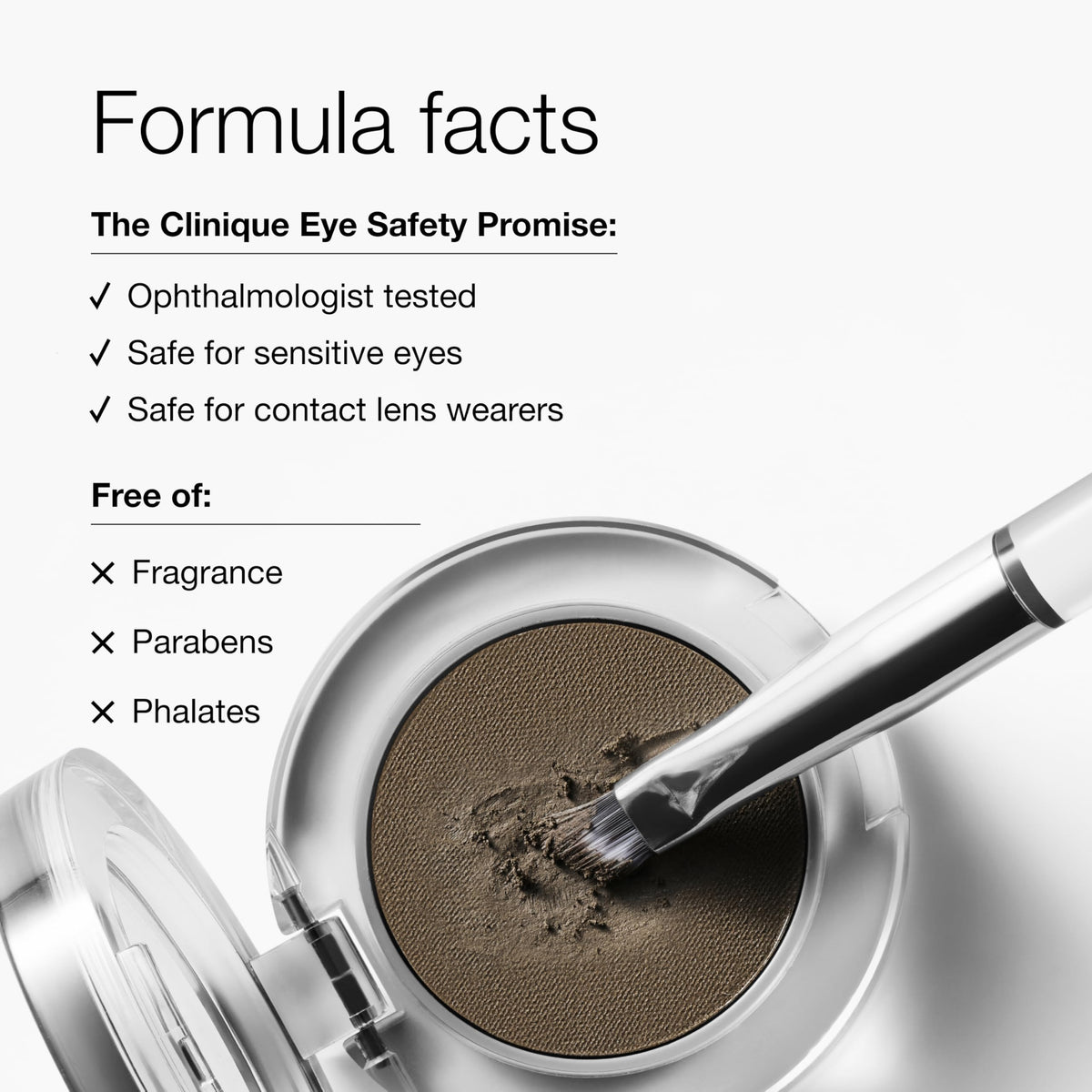Clinique pomade applied with angled brush demonstrating precise hair-like strokes