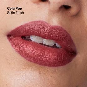 Clinique shade applied on lips demonstrating even coverage and comfortable wear