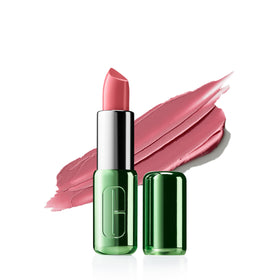 Clinique front packaging showing Pop Longwear lipstick and shade, showcases product identity and appeal