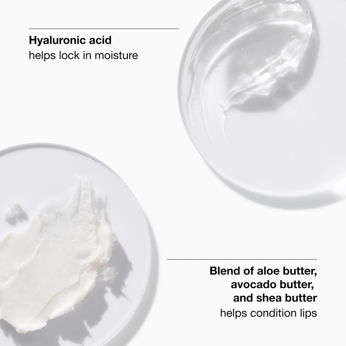 Clinique texture swipe displaying glossy, cushiony formula and hydrating finish