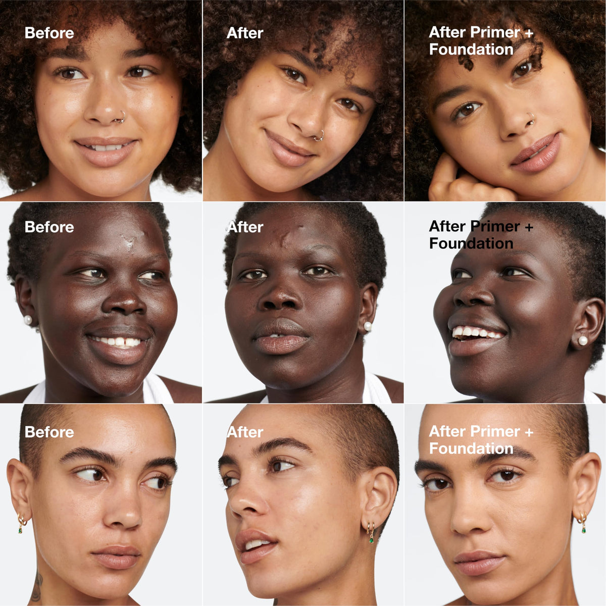 Clinique applying primer on skin to demonstrate blurred pores and matte look
