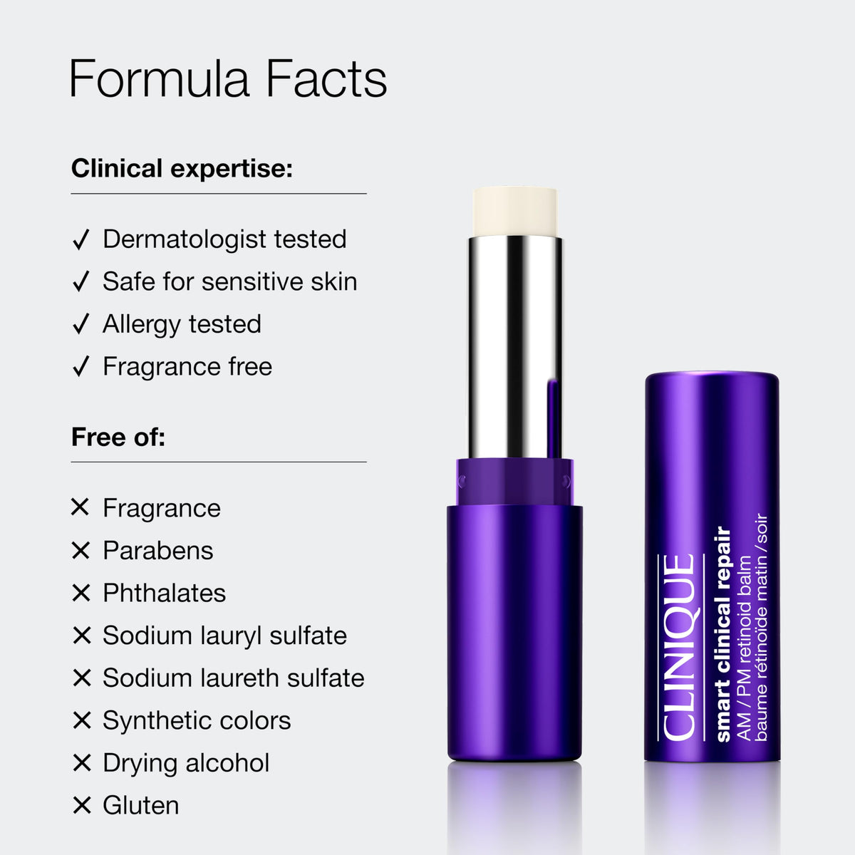 Clinique balm staged with sunscreen and moisturizer to show AM/PM routine