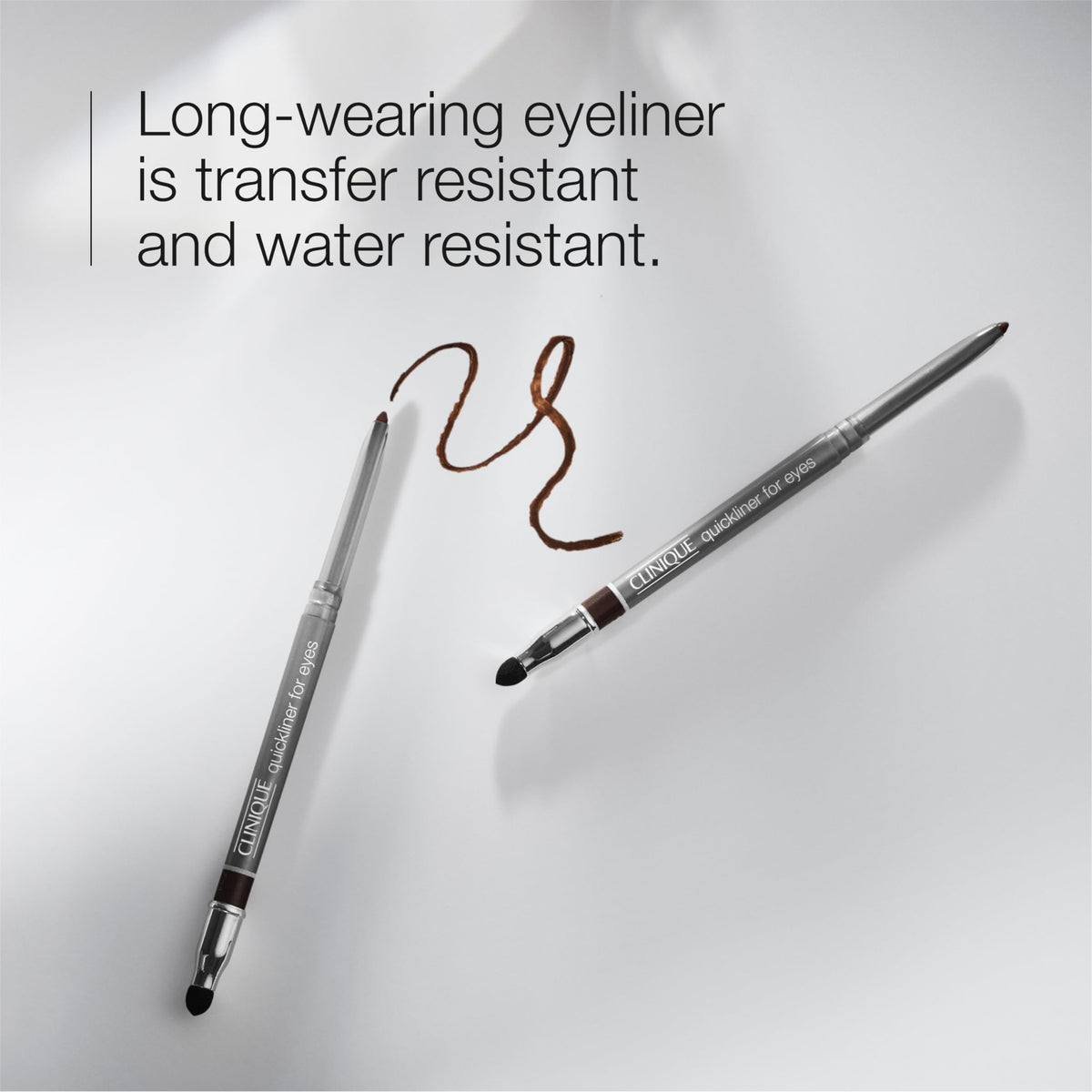 Clinique quickliner close-up of tip texture demonstrating smooth glide for precise lines