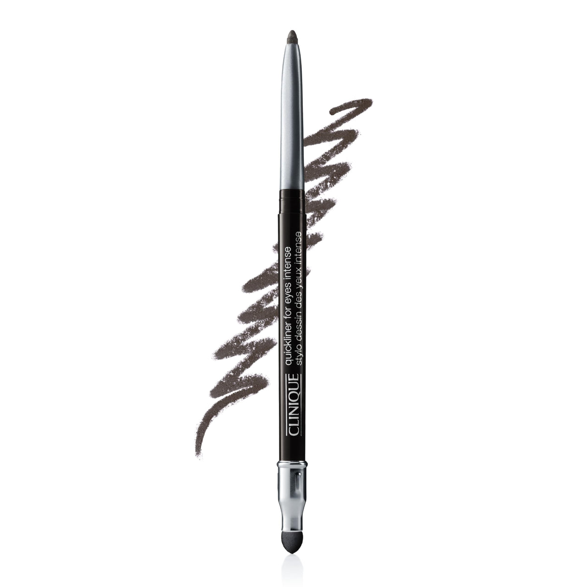 Clinique Quickliner front packaging showing charcoal pencil and benefits