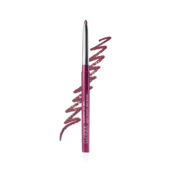 Clinique Quickliner front twist-up in plummy showing convenient no-sharpen benefit