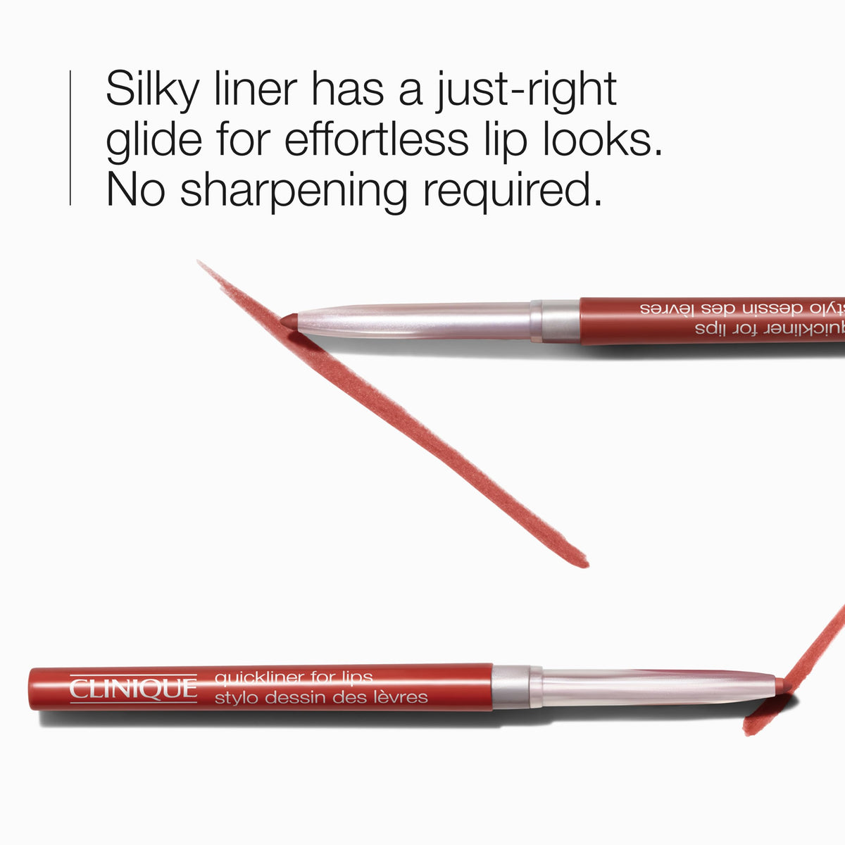 Clinique Quickliner in hand to show size and retractable convenience for on-the-go use