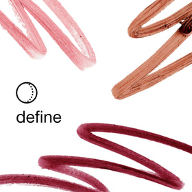 Clinique Quickliner worn on lips in lifestyle shot showing defined, natural finish benefit