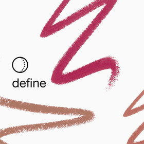 Clinique Quickliner lining lips in plummy showing defined edges and anti-feathering benefit
