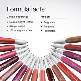 Clinique Quickliner next to coin showing scale and travel-friendly size benefit