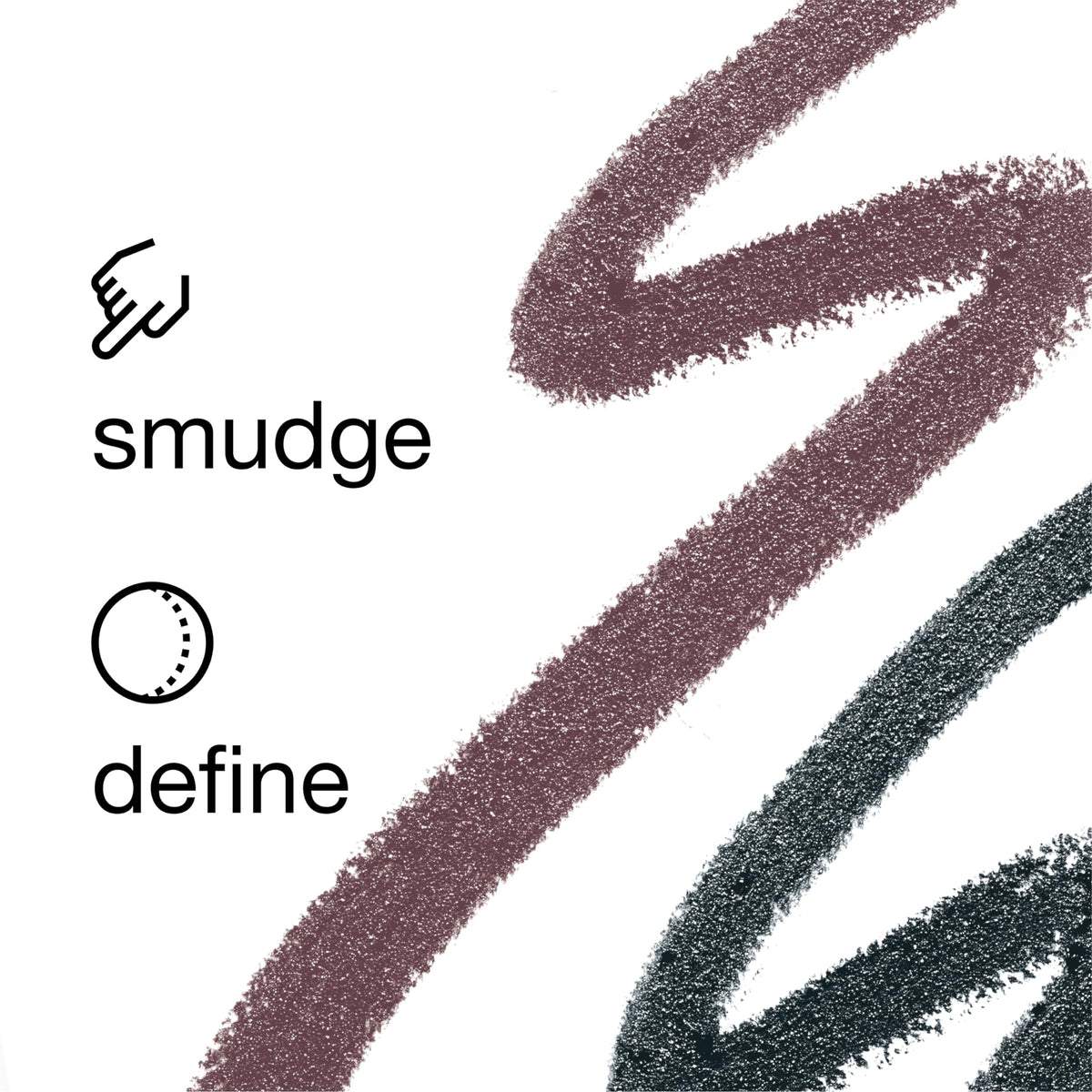 Clinique smudge tip closeup demonstrating integrated blender for softening and smoky effects