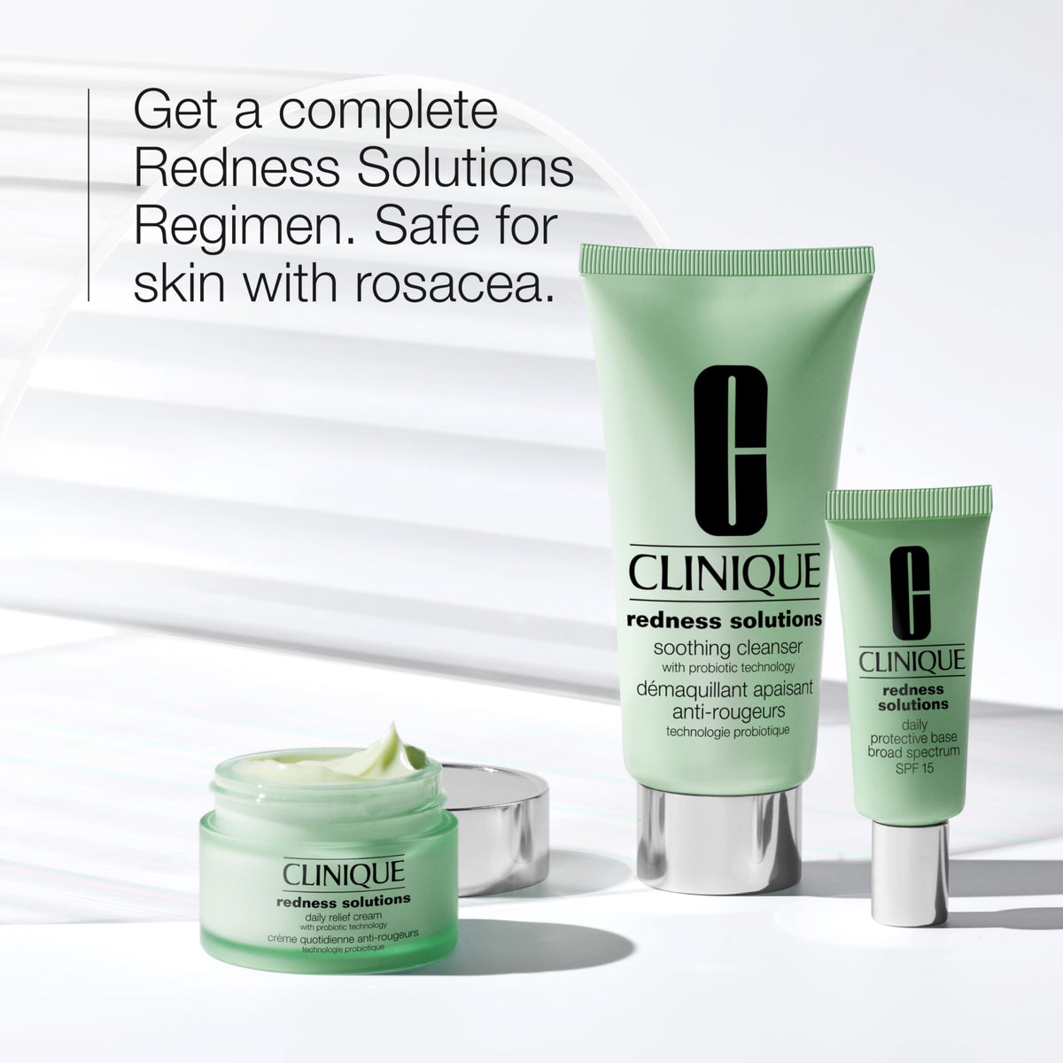 Clinique soothing cleanser pump close-up demonstrating gentle delivery