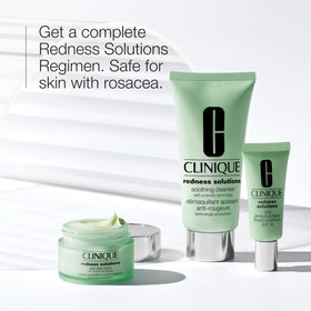 Clinique soothing cleanser pump close-up demonstrating gentle delivery