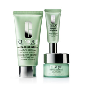 Clinique front packaging showing kit and benefits for calm skin
