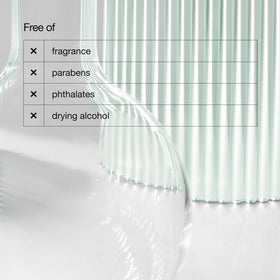 Clinique jar beside ruler showing 1.7 fl oz size and travel convenience